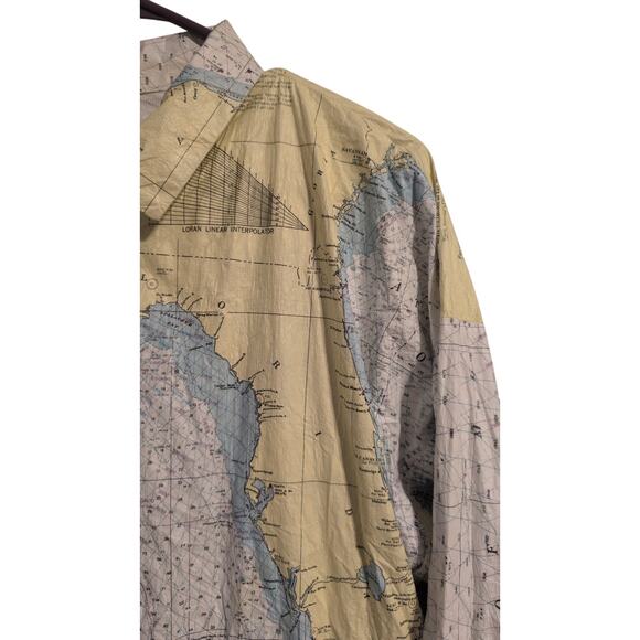 Vintage Chart-Wear by Pro-Motion Technology Windbreaker Gulf of Mexico Map Print - Picture 4 of 10